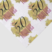 Gelbe Kaktus Blume 50 und fabelhafter Geburtstag Seidenpapier (Detail)