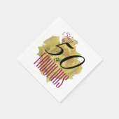 Gelbe Kaktus Blume 50 und fabelhafter Geburtstag Serviette (Ecke)