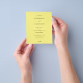 Gelbe Kalligrafie-Hochzeitsflyer im Budget Flyer (Gruppe)