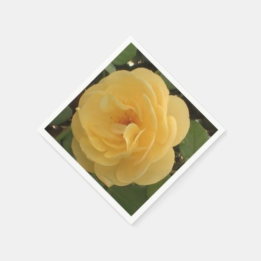 Gelbe Kamelie-Papierserviette Serviette (Ecke)