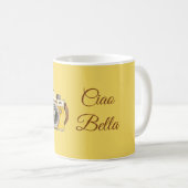 Gelbe Kamera Ciao Bella Kaffeetasse (VorderseiteRechts)