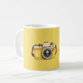 Gelbe Kamera Ciao Bella Kaffeetasse (Vorderseite Links)