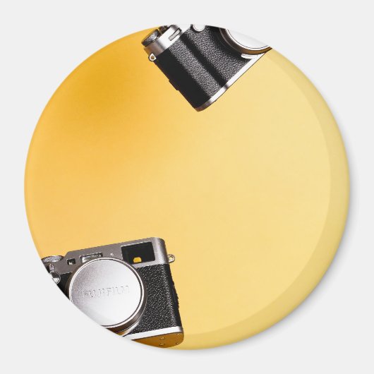 gelbe Kameras Magnet (Vorne)