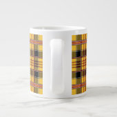 gelbe karierte Kaffeetasse Jumbo-Tasse (Rückseite)
