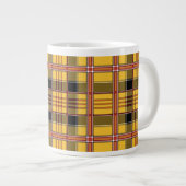 gelbe karierte Kaffeetasse Jumbo-Tasse (Vorderseite Rechts)