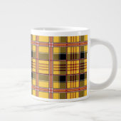 gelbe karierte Kaffeetasse Jumbo-Tasse (Rechts)