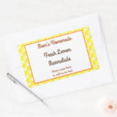 Gelbe Karierte Karo bearbeitbar Retro Rechteckiger Aufkleber (Umschlag)