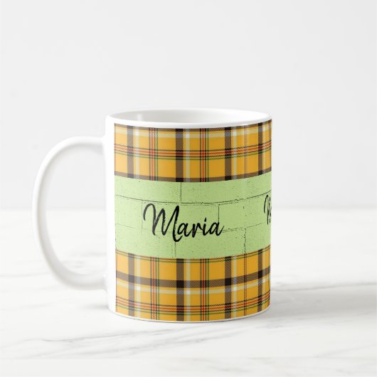 Gelbe Karierte Tasse (Links)