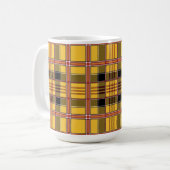 gelbe Karo-Kaffeetasse Kaffeetasse (Vorderseite Links)