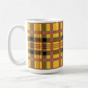 gelbe Karo-Kaffeetasse Kaffeetasse