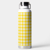 Gelbe Karo-Muster-Wasserflasche Trinkflasche (Rückseite)