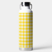 Gelbe Karo-Muster-Wasserflasche Trinkflasche (Vorderseite)