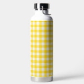 Gelbe Karo-Muster-Wasserflasche Trinkflasche (links)