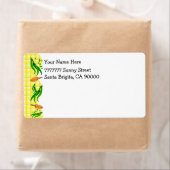 Gelbe Karos mit grünen Bean - Ländermarken (Insitu)