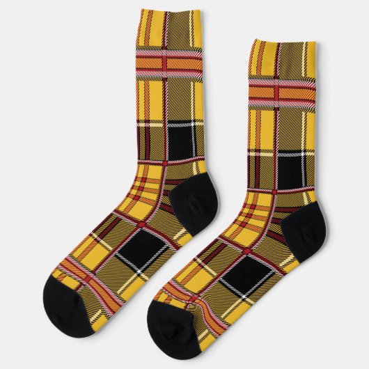 gelbe Karosocken Socken (Linkes Detail)