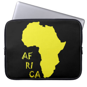 Gelbe Karte Afrika Kontinentaler Laptop-Sieb Laptopschutzhülle
