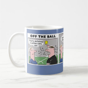 Gelbe Karte im Fußball Kaffeetasse