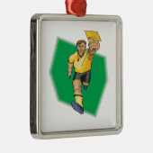 Gelbe Karte Silbernes Ornament (Rechts)