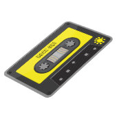 Gelbe Kassette mit Regenbogenmagnetband Magnet (Linke Seite)