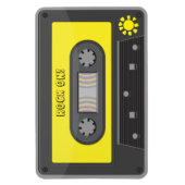 Gelbe Kassette mit Regenbogenmagnetband Magnet (Vertikal)