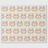 Gelbe Katze auf Off White Packpapier (Flach)