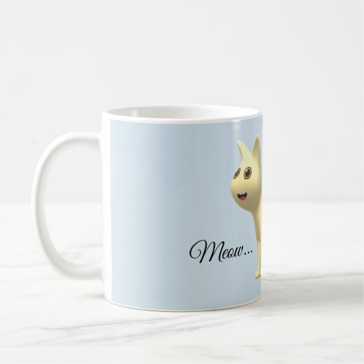 Gelbe Katze Kaffeetasse (Links)