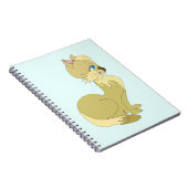 Gelbe Katze mit Blue Eyes Notebook Ihr Farbtext Notizblock (Rechte Seite)