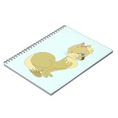 Gelbe Katze mit Blue Eyes Notebook Ihr Farbtext Notizblock (Linke Seite)