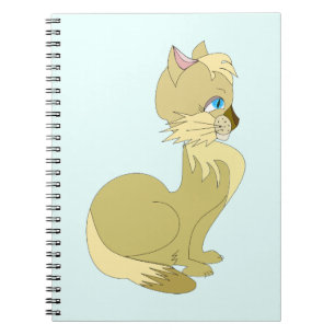 Gelbe Katze mit Blue Eyes Notebook Ihr Farbtext Notizblock