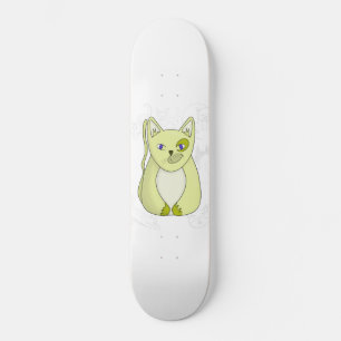 Gelbe Katze mit Naughty Smile Duvet Abdeckung Skateboard