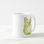 Gelbe Katze mit scheußlichem Lächeln Kaffeetasse (VorderseiteRechts)