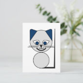 Gelbe Katze Postkarte (Stehend Vorderseite)