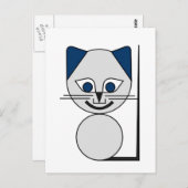 Gelbe Katze Postkarte (Vorne/Hinten)