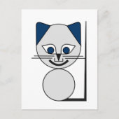 Gelbe Katze Postkarte (Vorderseite)