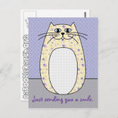 'Gelbe Katze' Postkarte (Vorne/Hinten)