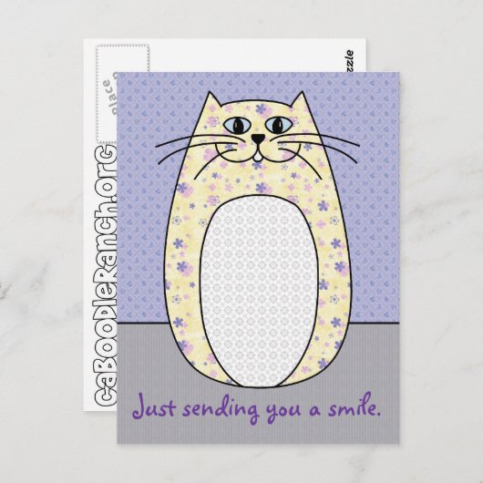 'Gelbe Katze' Postkarte (Vorne/Hinten)