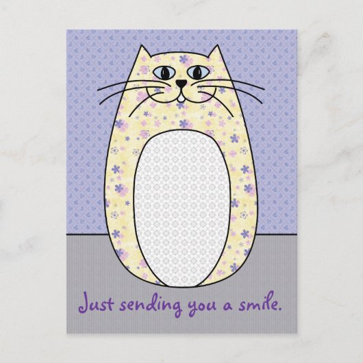 'Gelbe Katze' Postkarte (Vorderseite)