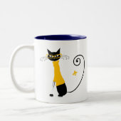 Gelbe Katze - Tasse (Links)