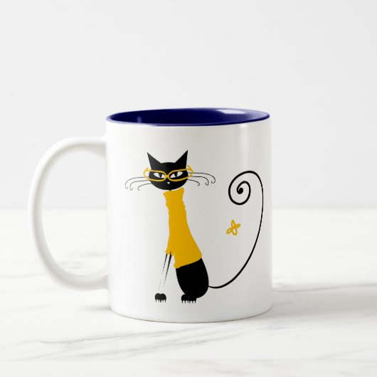 Gelbe Katze - Tasse (Links)