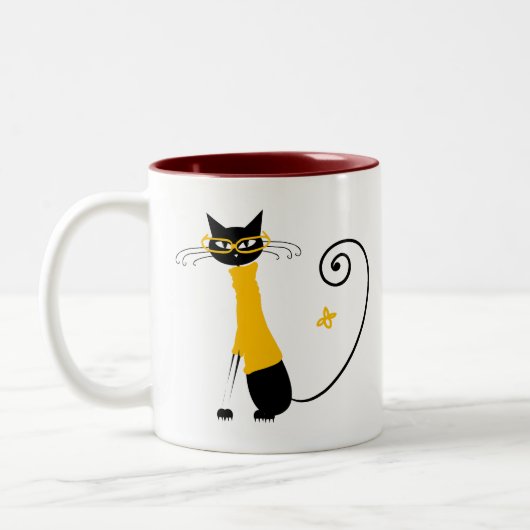 Gelbe Katze - Tasse (Links)