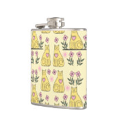 Gelbe Katzen Flachmann (Links)