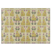 Gelbe Katzen Schneidebrett (Vorderseite)