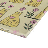 Gelbe Katzen Schneidebrett (Ecke)