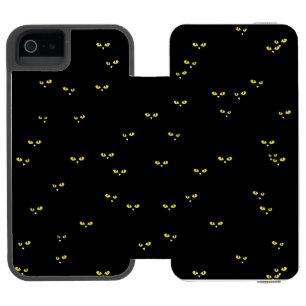Gelbe Katzenaugen in der Dunkelheit Incipio Watson™ iPhone 5 Geldbörsen Hülle