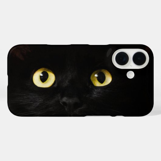 Gelbe Katzenaugen, Schwarze Katze Case-Mate iPhone Hülle (Rückseite (Horizontal))