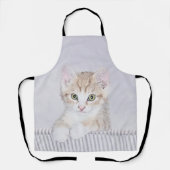 Gelbe Katzenmalerei - Niedliche Original Katzenkun Schürze (Vorderseite)