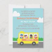 Gelbe Kindergeburtstag-Party Einladungen (Vorderseite)