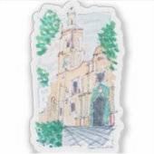 Gelbe Kirche Aufkleber (Vorderseite)