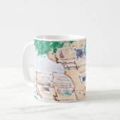 Gelbe Kirche Kaffeetasse (Vorderseite Links)