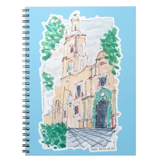 Gelbe Kirche Notizblock (Vorderseite)